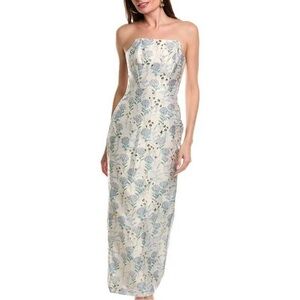 NWT Just Bee Queen JBQ metallic blue gown sz Small